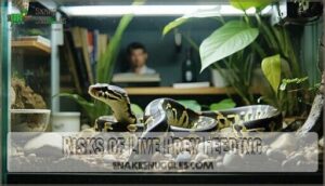 risks of live prey feeding