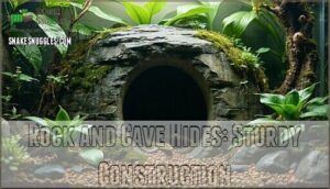 rock and cave hides: sturdy construction