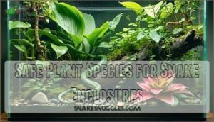 safe plant species for snake enclosures