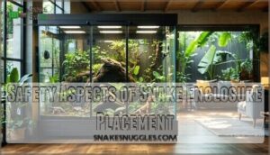 safety aspects of snake enclosure placement