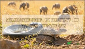 savanna snake species prey availability