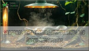 seasonal temperature adjustments for snake enclosures