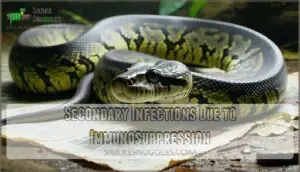 secondary infections due to immunosuppression
