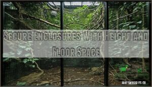 secure enclosures with height and floor space