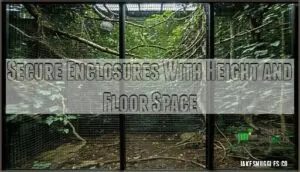 secure enclosures with height and floor space secure enclosures with height and floor space