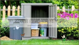 secure trash and pet food