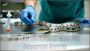 seeking veterinary care for paralyzed snakes