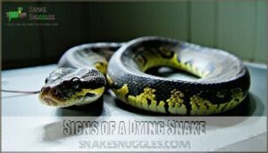 signs of a dying snake