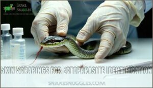 skin scrapings for ectoparasite identification