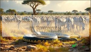 snake adaptations for hunting in savannas