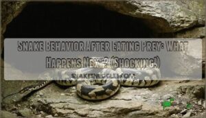 snake behavior after eating prey