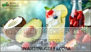 snake diet food and beverage guidelines