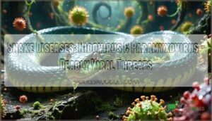 snake diseases what are nidovirus and paramyxovirus