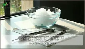 snake feeding safety