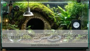 snake terrarium setup and maintenance