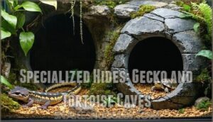 specialized hides: gecko and tortoise caves