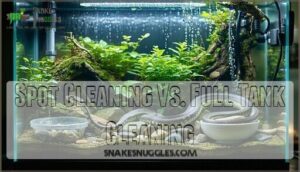 spot cleaning vs. full tank cleaning