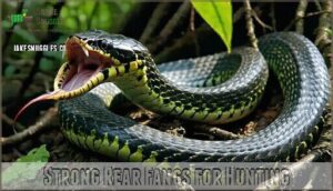 strong rear fangs for hunting