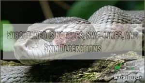 subcutaneous nodules, swellings, and skin ulcerations subcutaneous nodules, swellings, and skin ulcerations