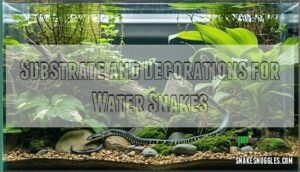 substrate and decorations for water snakes