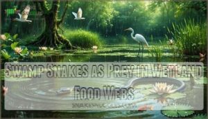swamp snakes as prey in wetland food webs
