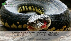 swelling and raised scales