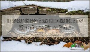 temperate forest snake hibernation sites