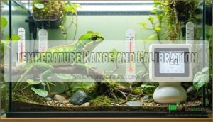 temperature range and calibration