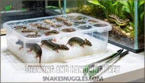 thawing and handling prey