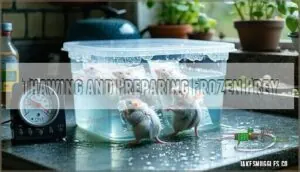 thawing and preparing frozen prey thawing and preparing frozen prey