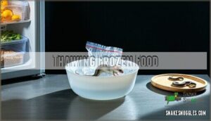 thawing frozen food
