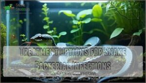treatment options for snake bacterial infections