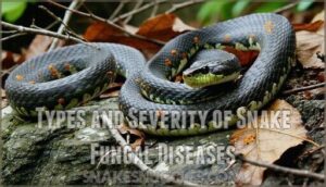 types and severity of snake fungal diseases
