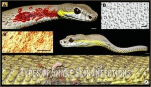 types of snake skin infections