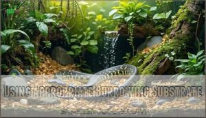 using appropriate burrowing substrate