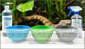 using reptile-safe cleaning solutions