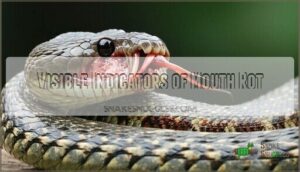 visible indicators of mouth rot