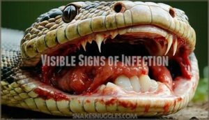 visible signs of infection