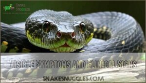 visible symptoms and clinical signs