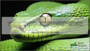 visual inspection and observation