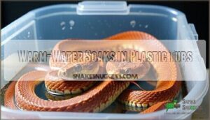 warm-water soaks in plastic tubs