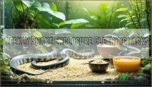 weekly snake enclosure cleaning tasks