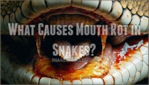 what causes mouth rot in snakes