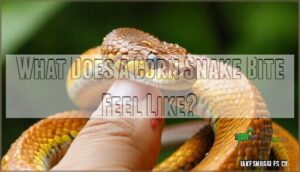 what does a corn snake bite feel like