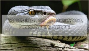 what does snake mouth rot look like