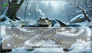 what temperature is too cold for snakes