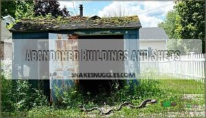 abandoned buildings and sheds