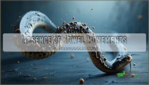 absence of bowel movements