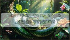 adaptations of snakes to south american environments