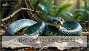 are snakes immune to venom
